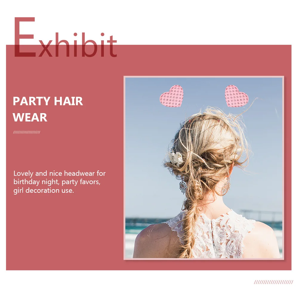 

8 шт. повязка на голову в форме сердца, нежный дизайн, повязка для волос, карнавальный декор, аксессуар, костюм, головной убор, одежда на день Святого Валентина, женская вечеринка