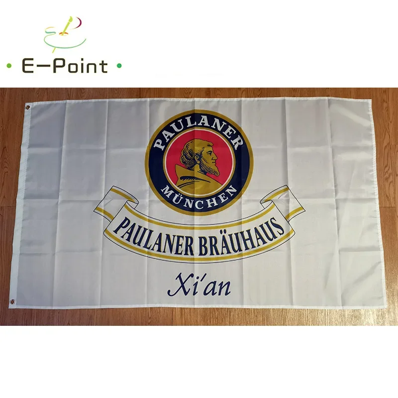 Paulaner Beer Flag 3ft*5ft (90*150cm) Size Christmas Decorations for Home Flag Banner Indoor Outdoor Decor BER16