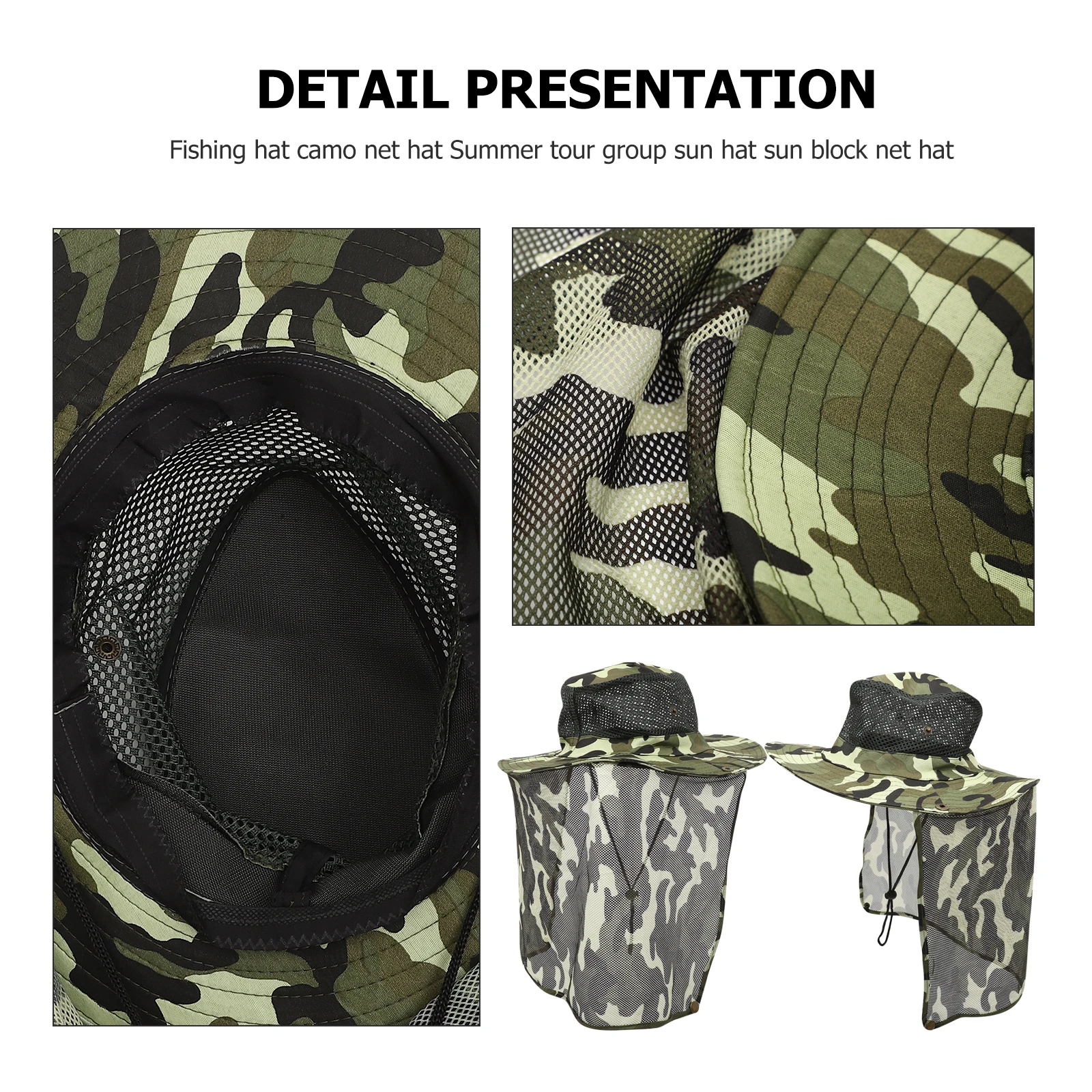 

Camo Hat Men Fishing Hats Headwear Sun Protection Visor Women Fisherman