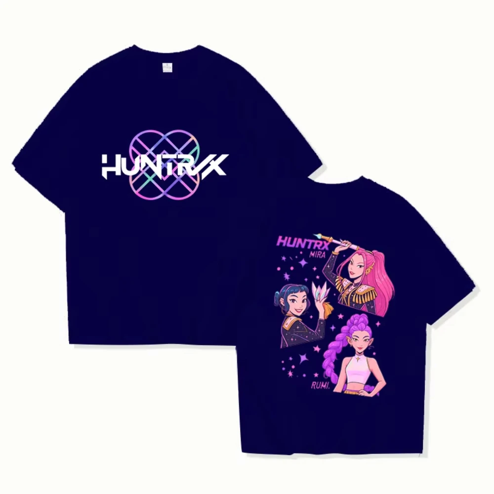 

Fashion Unisex T-shirt Kpop Demon Hunters Mira Rumi Zoey Printed Designed Summer Top Tees Women Men Streetwear Harajuku T Shirts