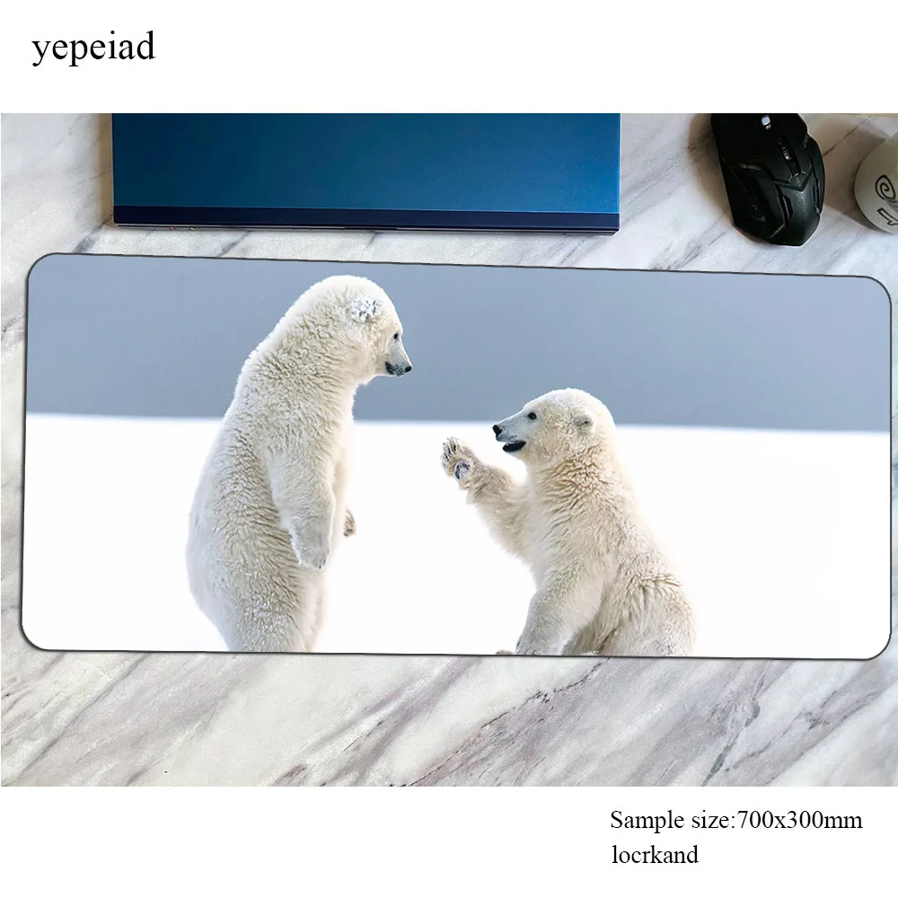 Polar Bear mouse pad gamer 700x300x3mm mousepad Personality desk mat Boy Gift gaming accessories pc game keyboard mats oversized