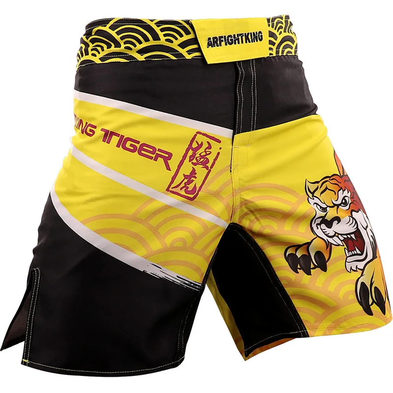 MMA Tiger Training Quick-Drying Comprehensive Fighting Fitness Shorts Stretch Sports Thai Boxing Sanda Martial Arts Shorts