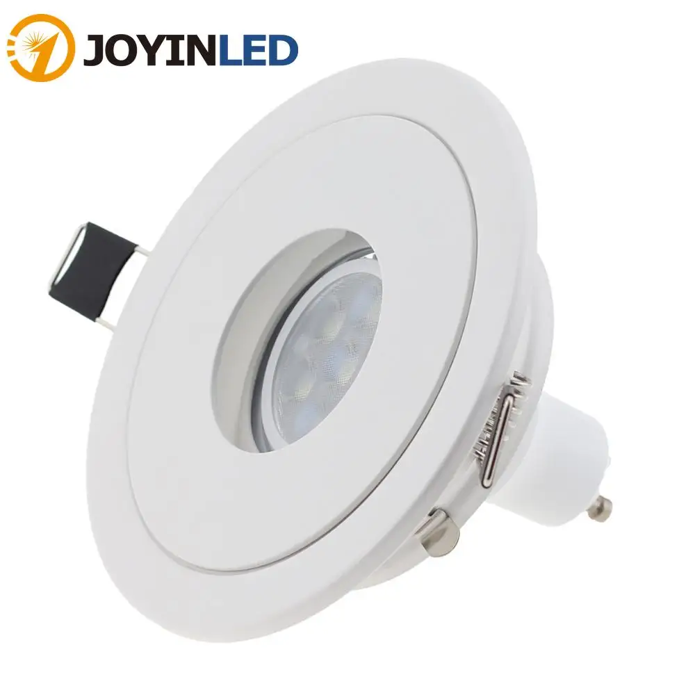 

Cutout 85MM Aluminum Housing Cover GU10 Round LED Module Spot Light Holder Fixed Recessed Led Downlight Frame