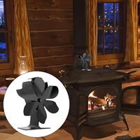 Stove Fan Fireplace Fan With Magnetic 6 Blades Fireplace Fan Fireplace Stove Fan For Wood Burners Quiet Operation Fan