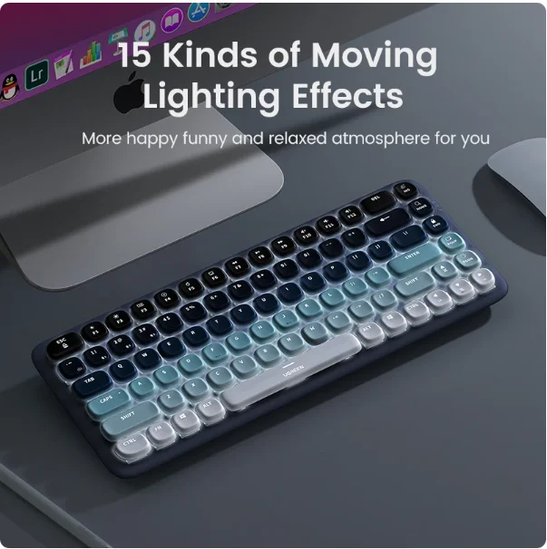 

Ugreen Fun Mechanical Keyboards Bluetooth Wireless Keyboard USB-A to UCB-C Wired Keyboard Dual Mode