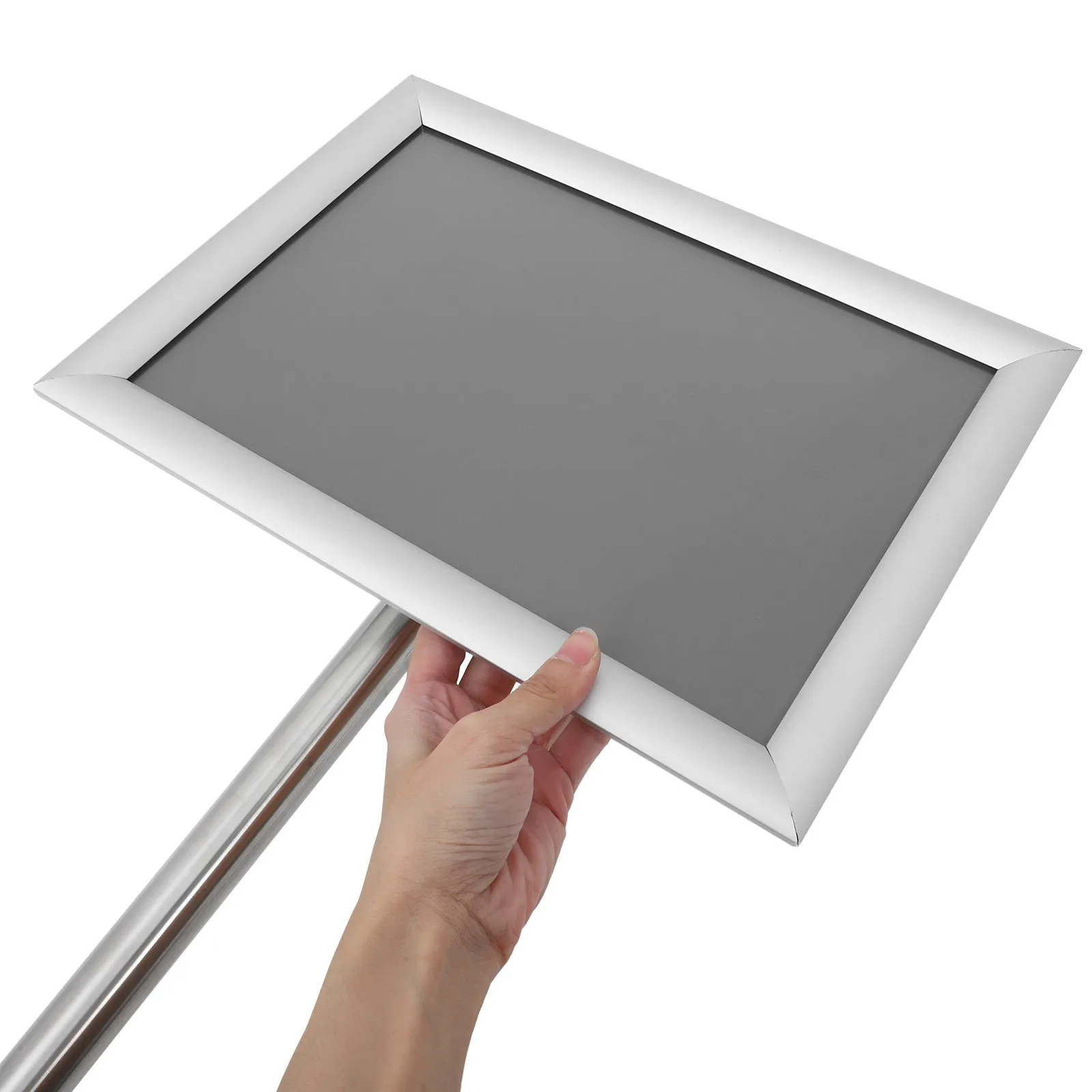 stainless-steel-pp-floor-standing-poster-display-stand-heavy-duty-large-sign-holder-for-retailer-indoor-outdoor-use-stanchion