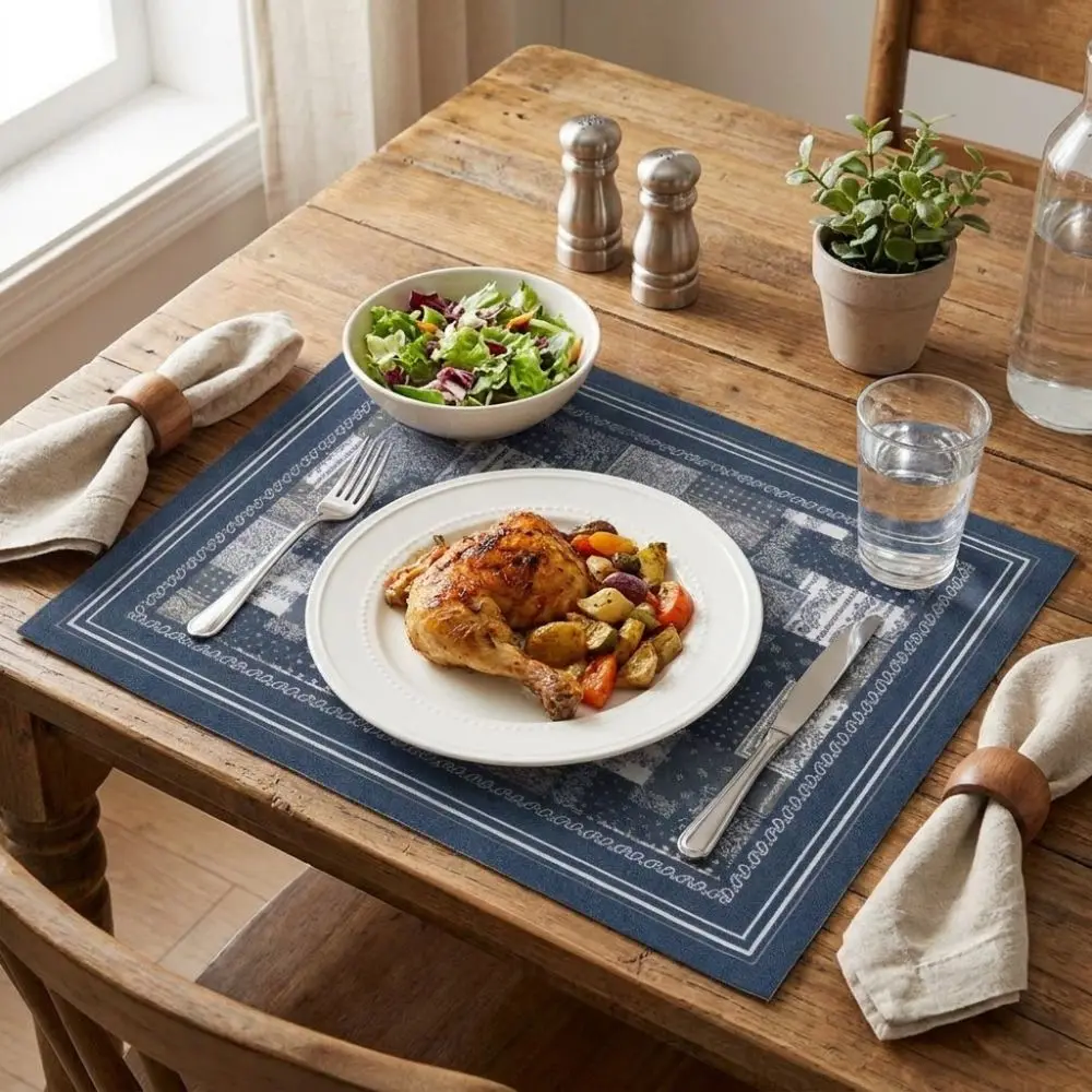 Super Absorbent Rural Floral Dinner Mat Non-slip Heatproof Kitchen Drain Mat Waterproof Quick Dry Heat Insulation Mat Kitchen