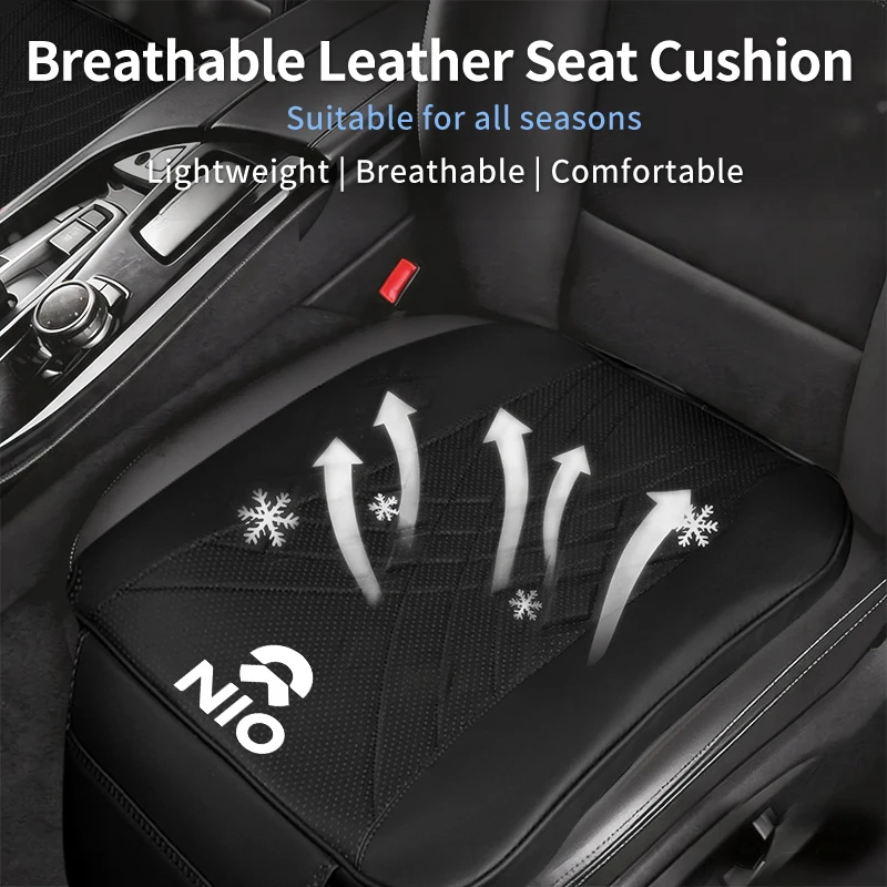 Car Front Seat Cushion Universal Leather Pad Mat Protector Auto Accessories For Nio EC6 ES6 ES8 ES7 ET5 ET7 EP9 EVE 2021 2022
