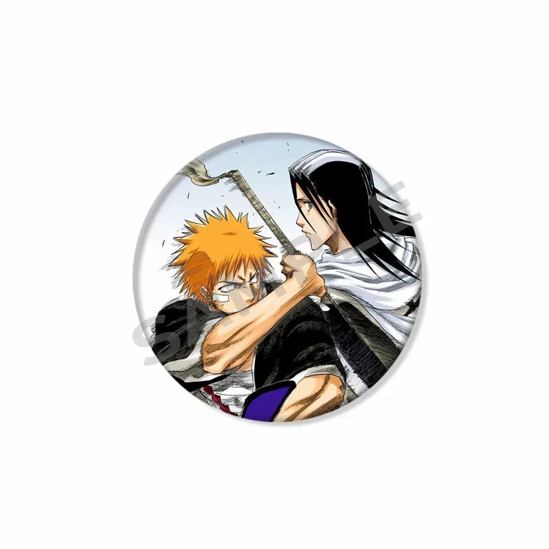 Bleach Kurosaki Ichigo Toshiro Hitsugaya Kokuto Enamel Pins Anime Brooches Hat Clothes Badge Jewelry Accessories Gifts for Kids