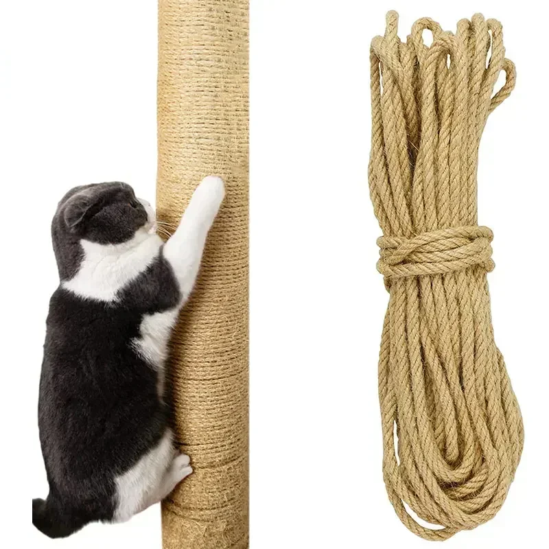 20M Natural Sisal Rope Cat Scratcher Rope Tree Scratching DI