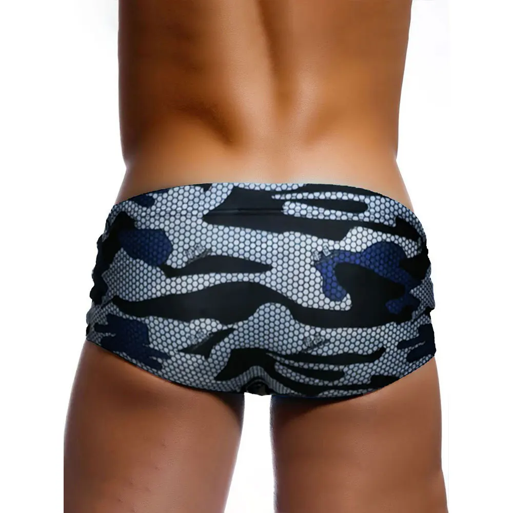 Sexy Swimming Trunks Mens Camouflage Swim Boxer Briefs Swimwear Young Man Swimsuit Beach Surfing Bathing Suit Shorts Zwembroek - view 2