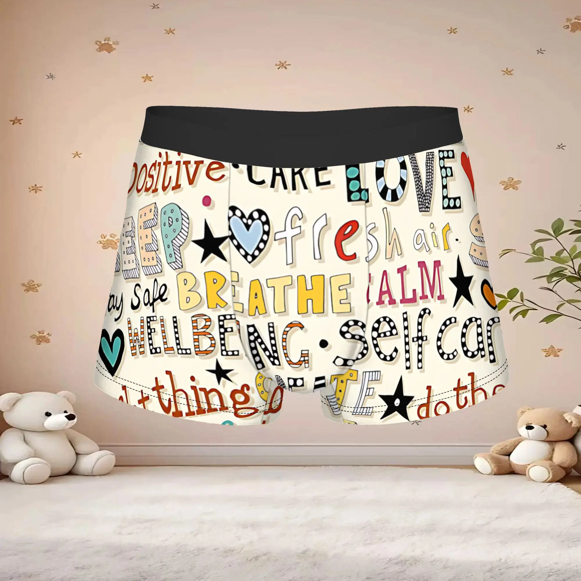 1pc Popular Self Care boxers  Novelty Panties Men's Underwear Comfortable Shorts Boxer Briefs