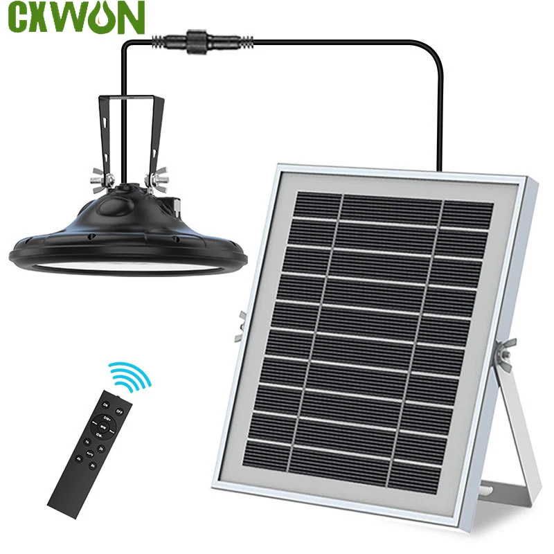 

Garage Solar Pendant Light Outdoor Lighting Dimmable 5400mA Solar Shed Light with Motion Sensor USB Spotlight Light for Garden