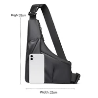 1pc Anti-Theft Triangle cross Bag with Adjustable Strap - Casual Chest Bag for Men,Ideal for Outdoor Activities,Commuting,Travel 2