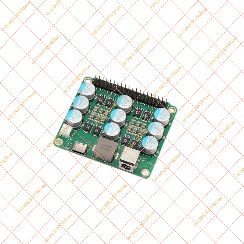 DC Power Filter & Noise Reduction Module | Hi-Fi Audio Expansion Board Compatible for Raspberry Pi 4 & Pi 5
