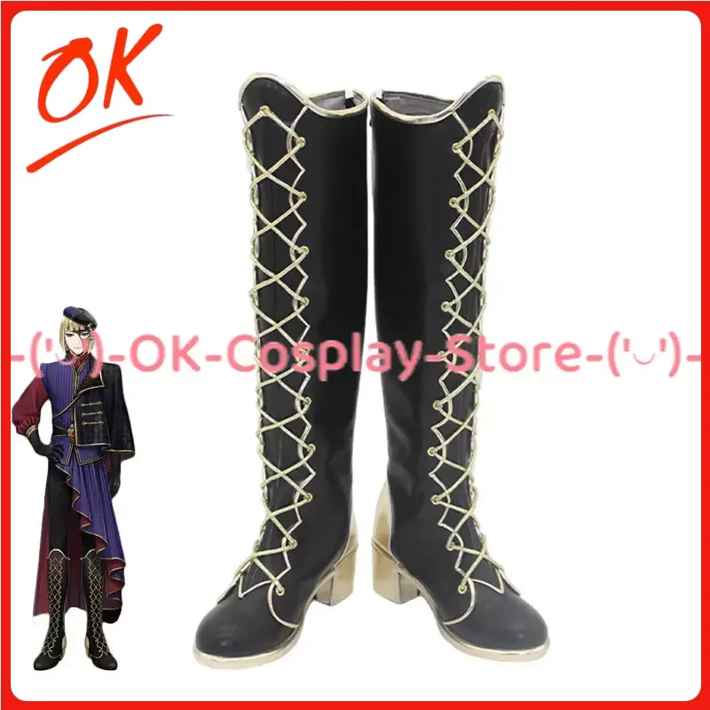 

[Customized] Game Twisted Wonderland Rook Cosplay Shoes Anime Roleplay Prop Halloween Carnival Party PU Leather Boots