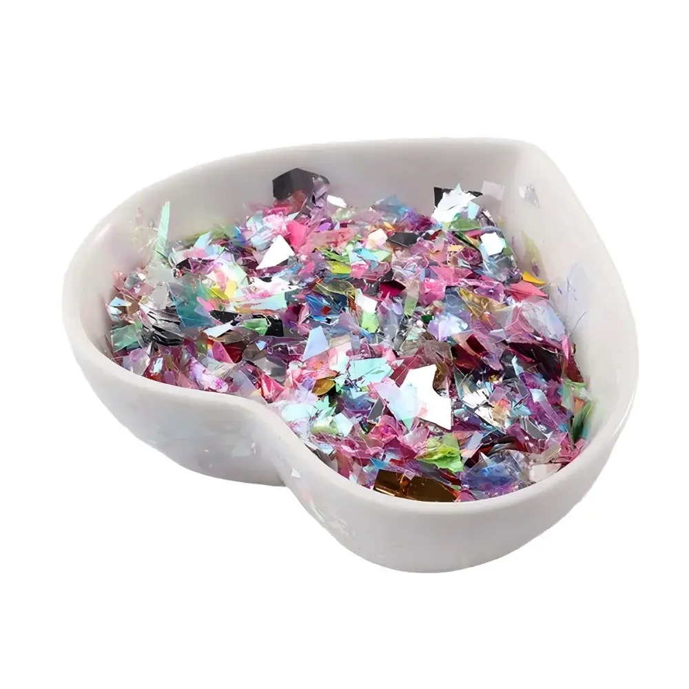 10g de paillettes à effet sirène, paillettes holographiques pour nail art, paillettes scintillantes pour la décoration des ongles