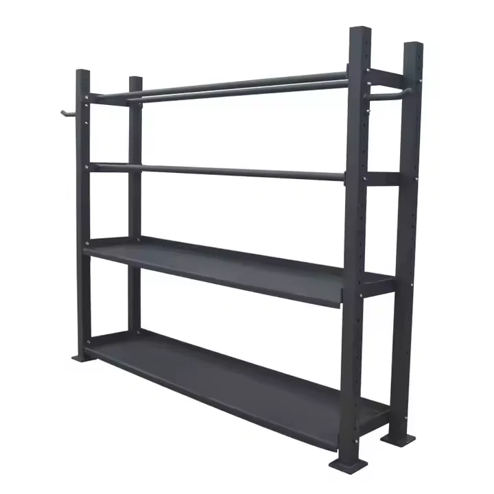 Organizador de equipos de fitness, organizador de ejercicios multifuncional para gimnasio, organizador de mancuernas