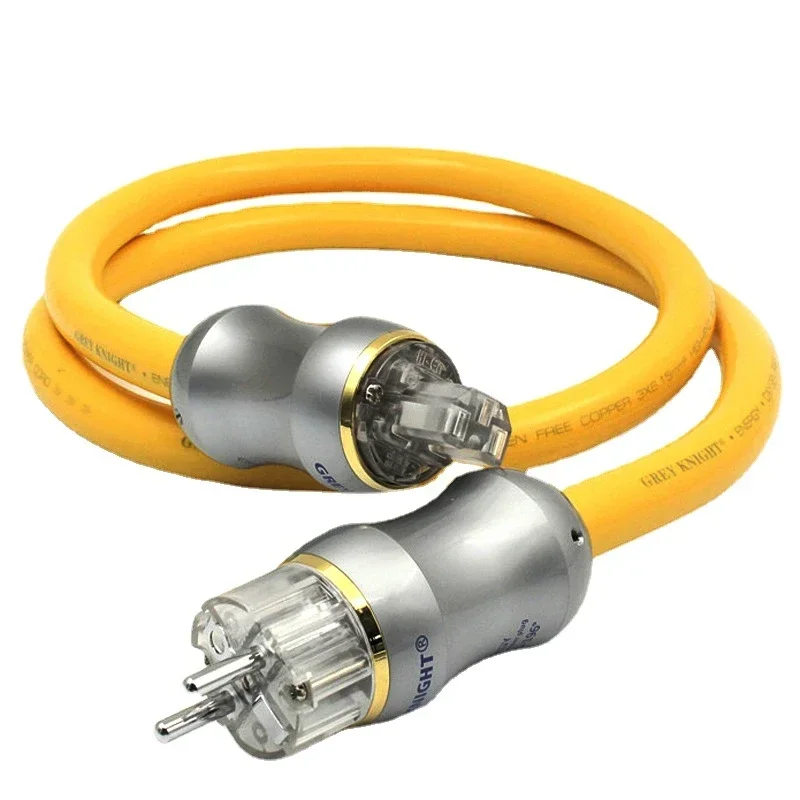 

-156'C Freezing OCC Power Cord Rhodium Plated US / EU Plug HiFi Audio Amplifier AC Power Cable