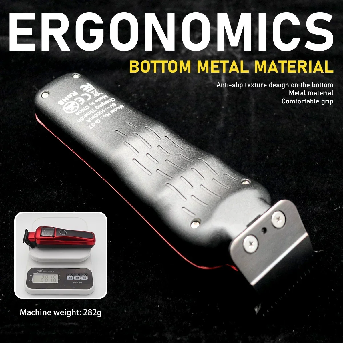 9500RPM Vector Motor 3 Cover Professional Men's Hair Trimmer DLC Blade with Seat Charger Hair Clipper