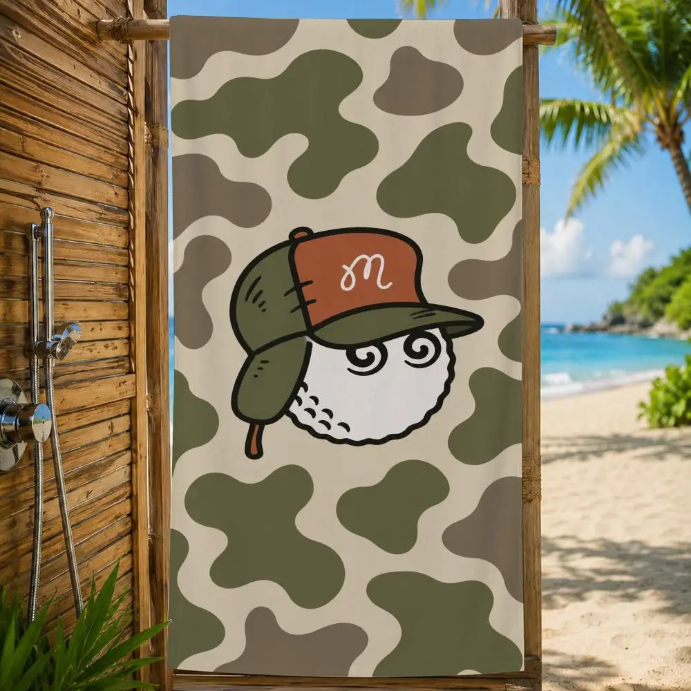 Marke Malbon Golfhandtuch, großes bedrucktes, schnell trocknendes Mikrofaser-Strandtuch, Gesichtstuch, weich, leicht, für Fitness, Camping, Spa – Detail 11