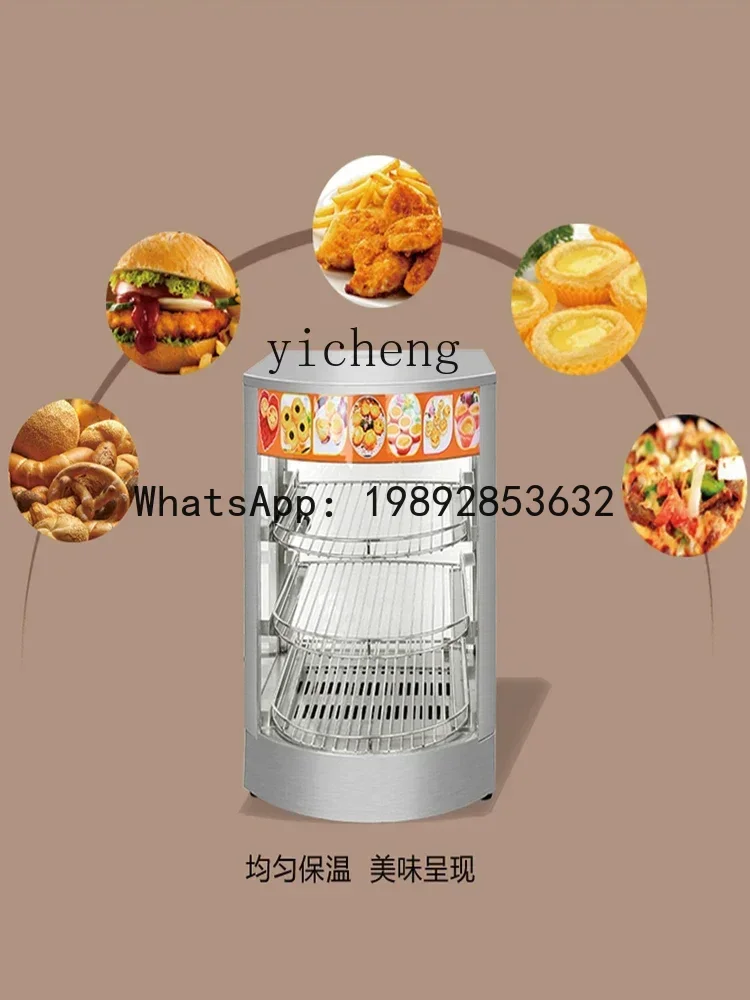 Heated Display Cabinet Commercial Household Desktop Display Cabinet Heating Hamburger Cooked Food Display Cabinets