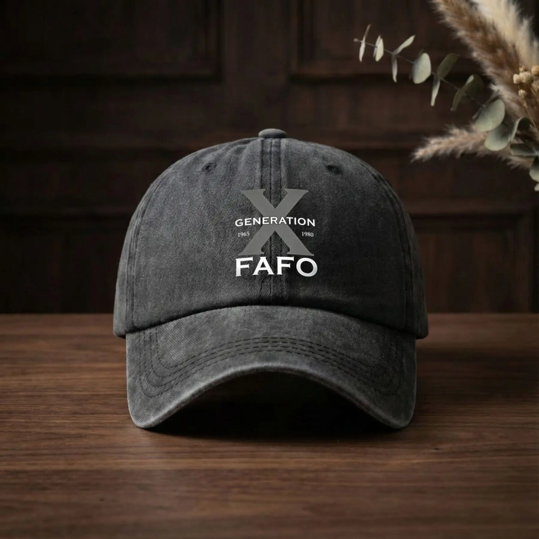 Gen X FAFO Sarcastic Text Baseball Cap | Unisex Casual Golf Print Sun Hat, Lightweight Polyester, All-season, Buckle Closure