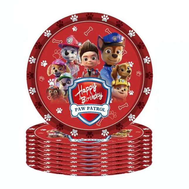 Nappe Paw Patrol pour enfants, décorations de fête d'anniversaire, fournitures de fête, couverture britannique, poulet mignon, baby shower