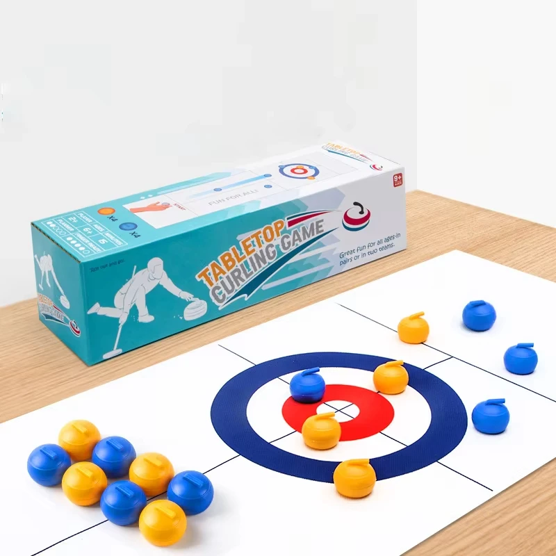 ألعاب لوحية ممتعة للعائلة للأطفال والكبار، لعبة تجعيد الطاولة مع 8 بكرات وألعاب تفاعلية