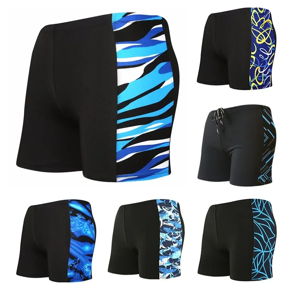 Swimwear Mens Breathable Swimsuits Trunks Man Swimming trunks Boxer Briefs Swim Suits Beach Shorts Quick Dry One Size