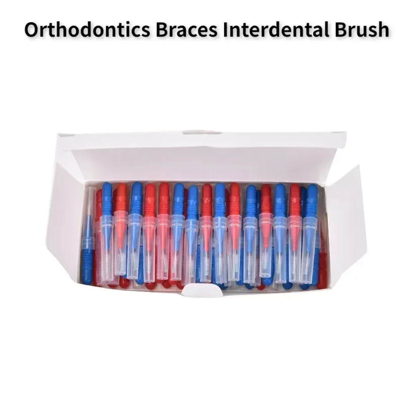 

50Pcs Orthodontics Braces Interdental Brush Push-Pull Toothpick Crevice ToothBrush Care Teeth Whitening Cleaners Hygiene Tool