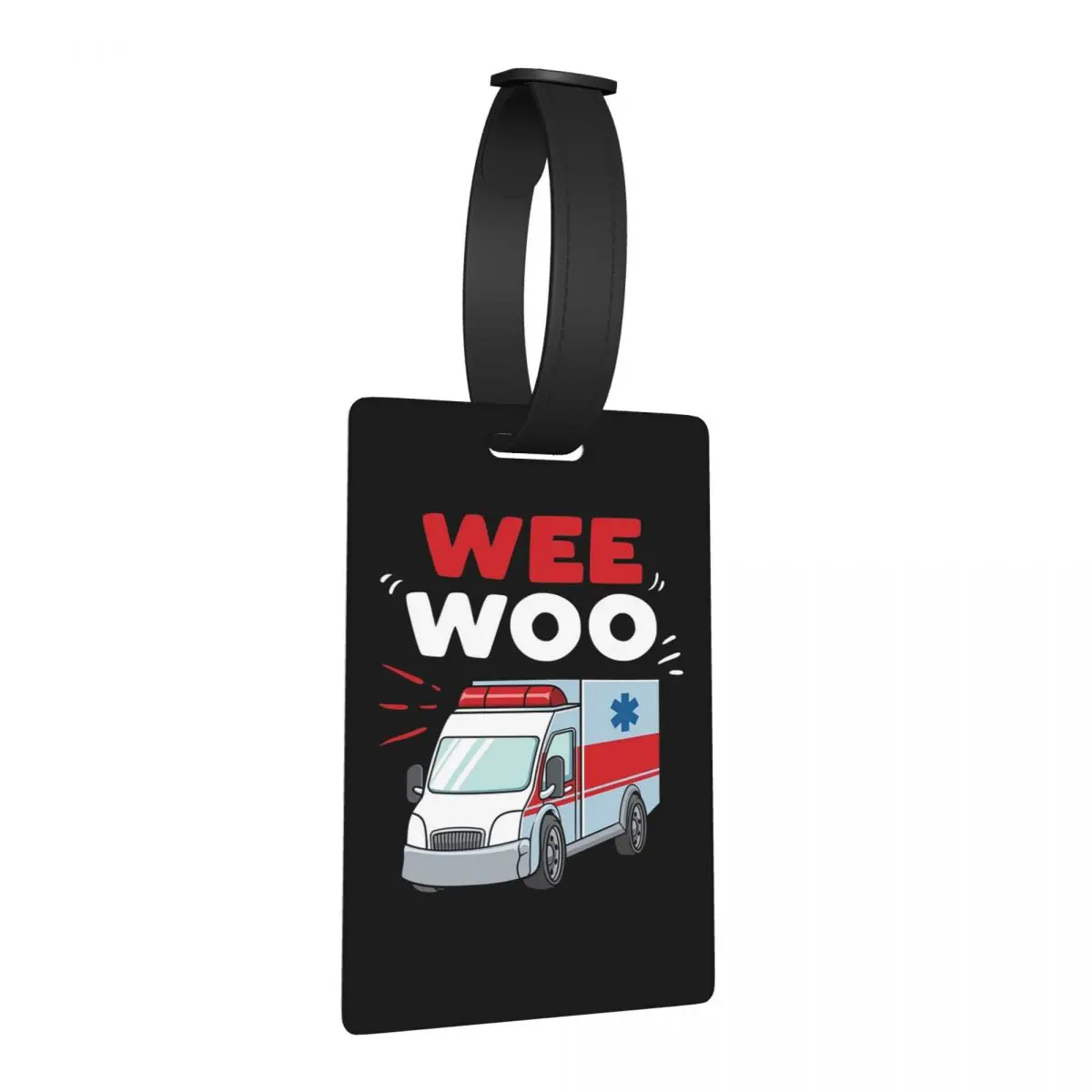 

Бирка для багажа Wee Woo: Спасатель скорой помощи, медицинский работник, подарок, для чемодана, дорожной сумки, идентификационная бирка, держатель для имени и адреса