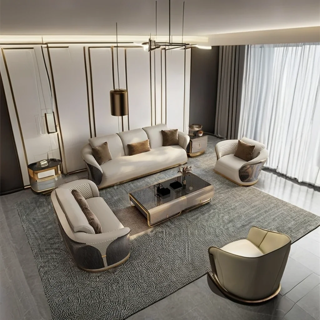 

One Stop Solutions Home Living Room Designs Modern Italian Luxury Sofa Set Furniture