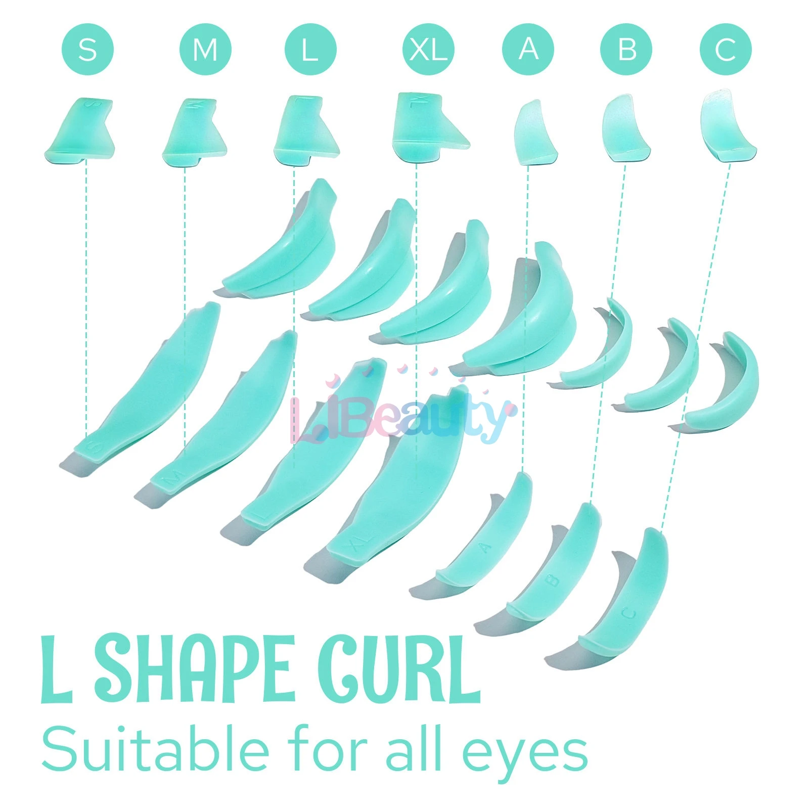 Libeauty 7 Paris Reusable Lash Lift Shield Pad Eeyelash Curling Iron Silicone Eyelashe Curler Accessories Applicator Makeup Tool