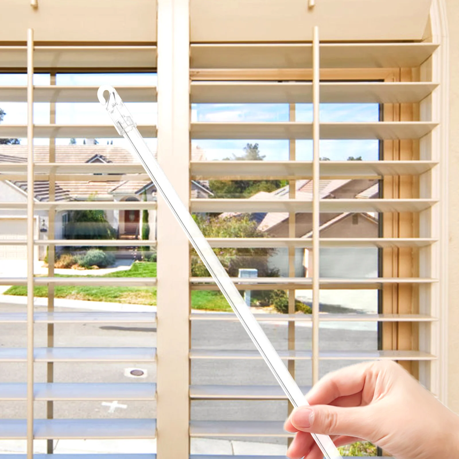 6 Pcs Venetian Blind Rod Blinds Wand Household Curtain Window Home Plastic Vertical Convenient Office Sheer Curtains