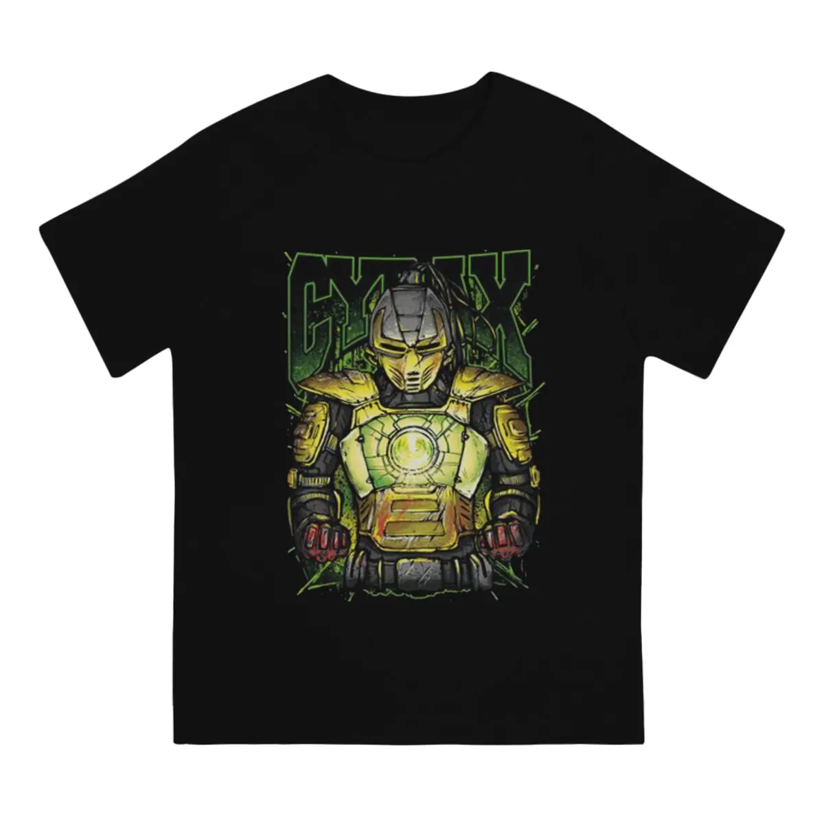 Mortal Kombat Mk Games Newest TShirt for Men Cyrax Round Neck Basic T Shirt Distinctive Birthday Gifts OutdoorWear