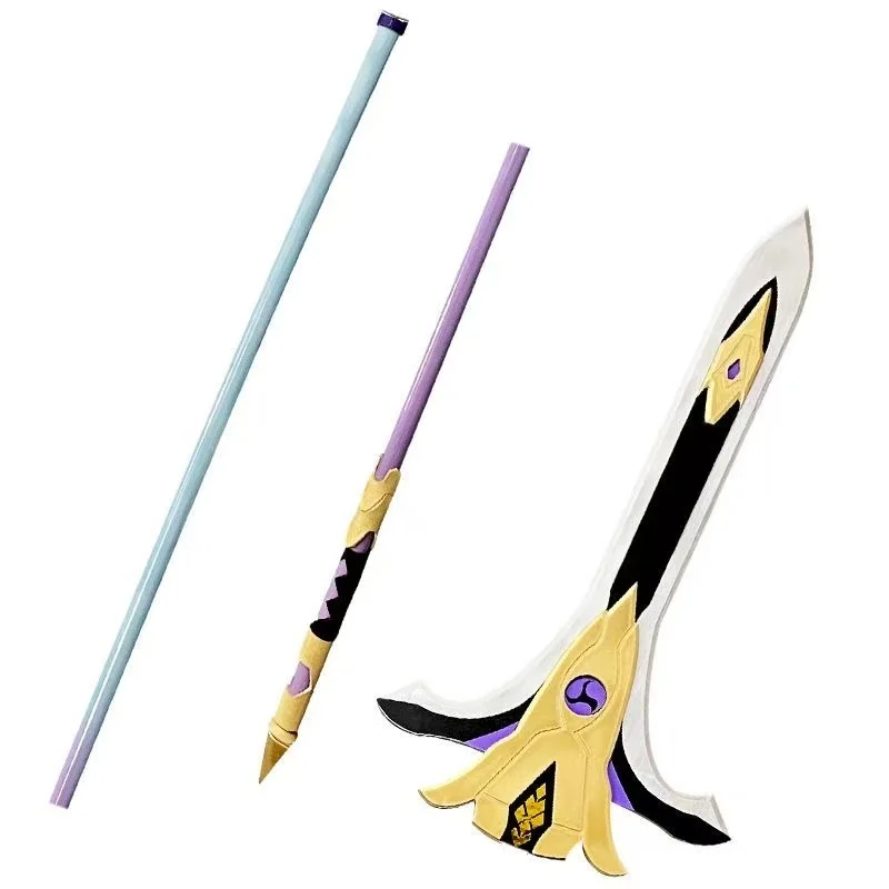 كيتين أسلحة الرمح المتقاطعة لعبة جينشين إمباكت كوسبلاي الدعائم نموذج الهالوين عيد الميلاد ملحقات تنكرية للحفلات التنكرية