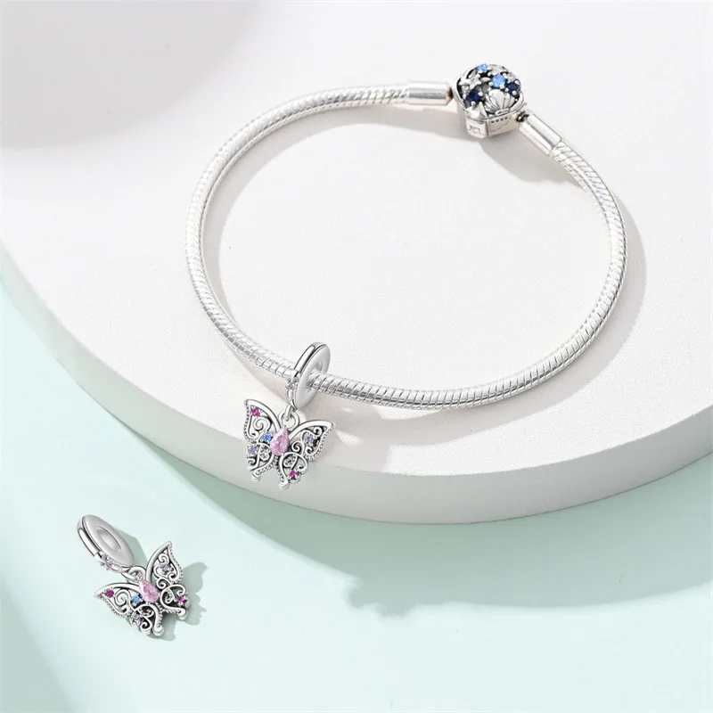 New In Silver Color Romantic Classic Series Guardian Flower Beads Fit Pan 3MM Bracelet DIY Charm Pendant Woman Jewelry Hot Sale