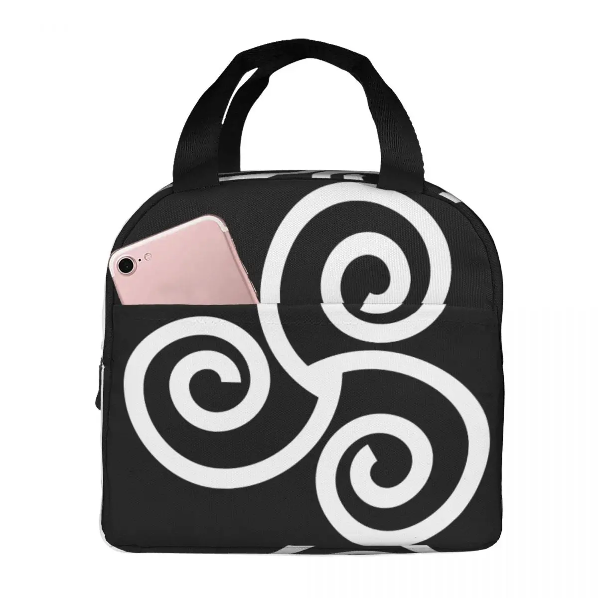 

Celtic Triskelion Celts Symbols Lunch Bag Unisex Portable Cooler Insulated Lunch Box Food Bento Box