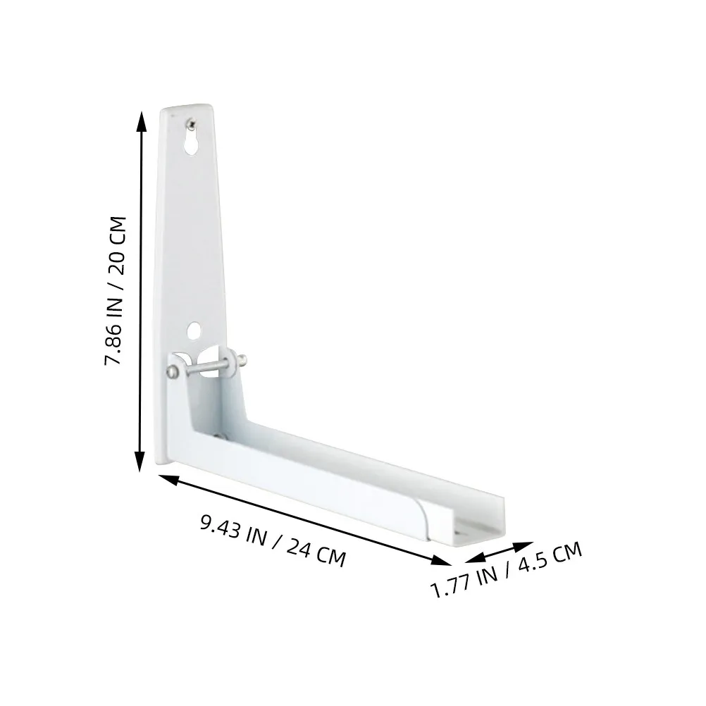 1Pair Stainless Steel Wall-Mounted Microwave Oven Shelf Retractable Foldable Kitchen Storage Rack with Sliding Jamming-Free