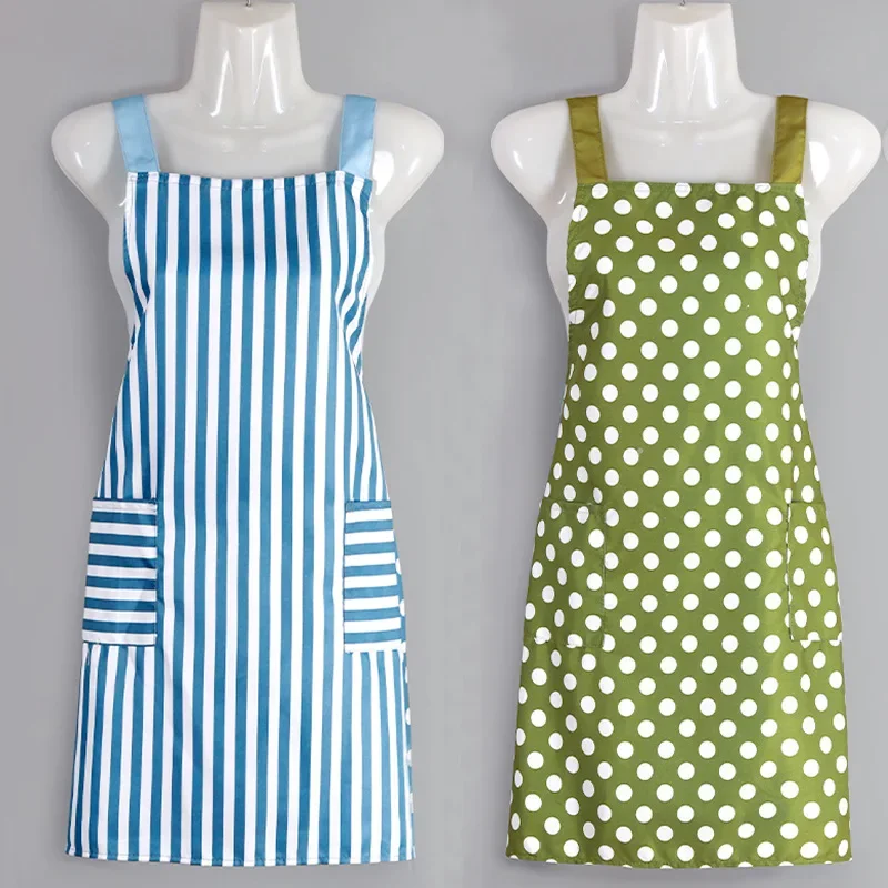 Kitchen Apron Waterproof Oil Resistant Adjustable Nordic Style Simple Home Cooking Protective Gear