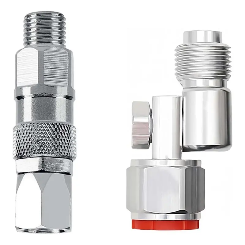 

ABGH-1 шт. 1/4-дюймовый поворотный соединитель на 360 градусов и 1 шт. 235486 7/8-дюймовый резьбовой соединитель для безвоздушного распылителя краски (1+1 шт.)