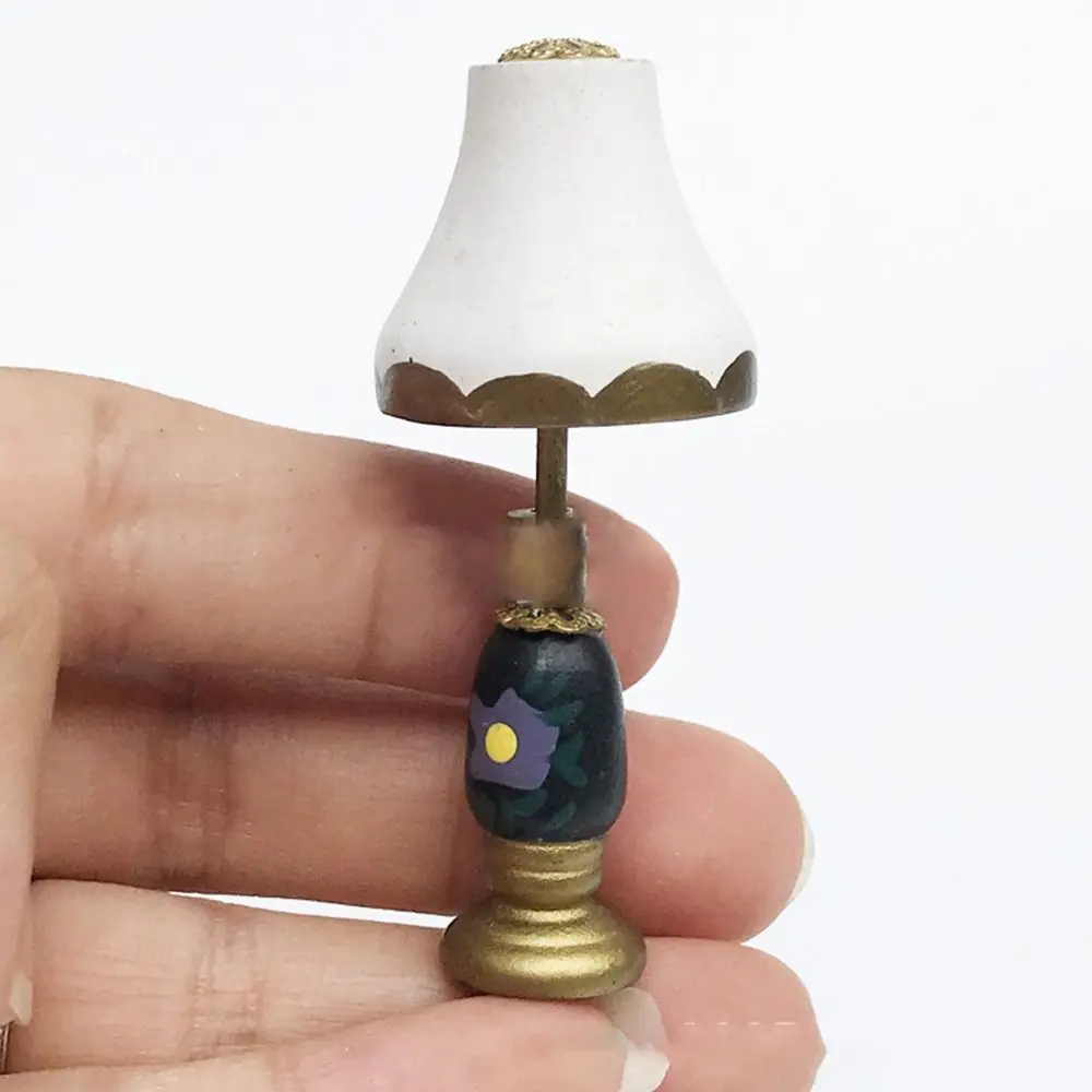 Accessories Dollhouse Furniture Toy 1:12 Dollhouse Miniature Floor Lamp  Retro Lamp Crystal Wall Light Lamp Model view 6