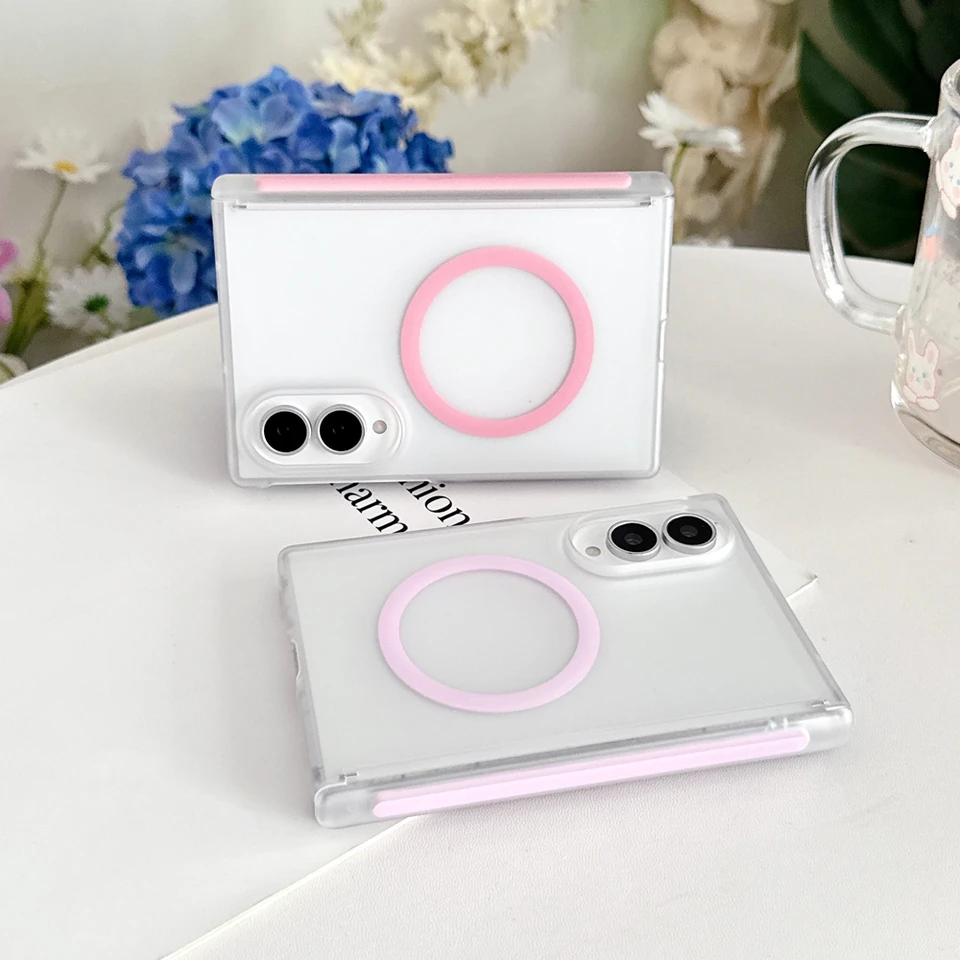 Nueva funda para Samsung Z Fold 8 de lujo mate escarchado para Magsafe, PC a prueba de golpes 6