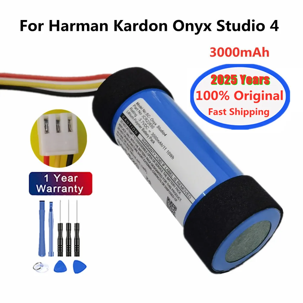 2025 Years Original Speaker Battery For Harman Kardon Onyx Studio 4 Studio4 Battery Bateria ICR22650 3000mAh Fast Shipping