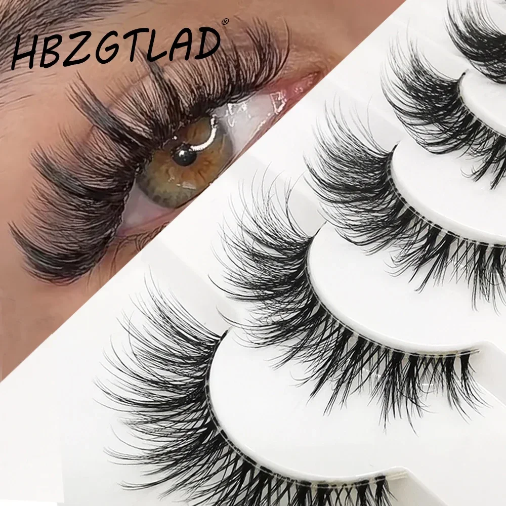 HBZGTLAD 7 pairs of cat eye eyelashes artificial mink eyelashes natural appearance smart mink eyelashes full eyelashes
