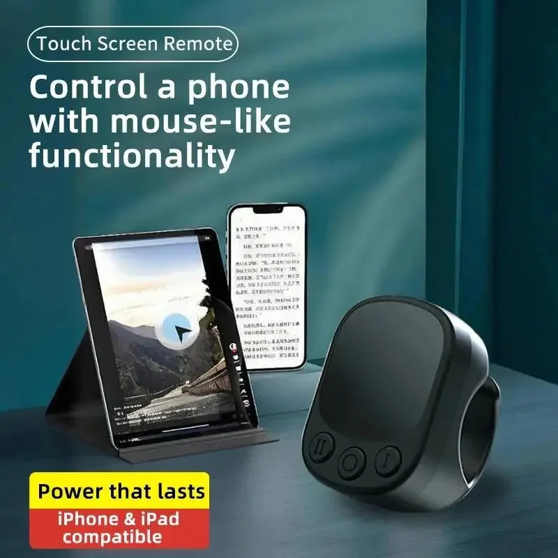 Drahtlose Bluetooth Smart Ring Maus mit Touchscreen Fernbedienung Licht Tiktok YouTube Mini Air Mäuse für iOS Android Tablet