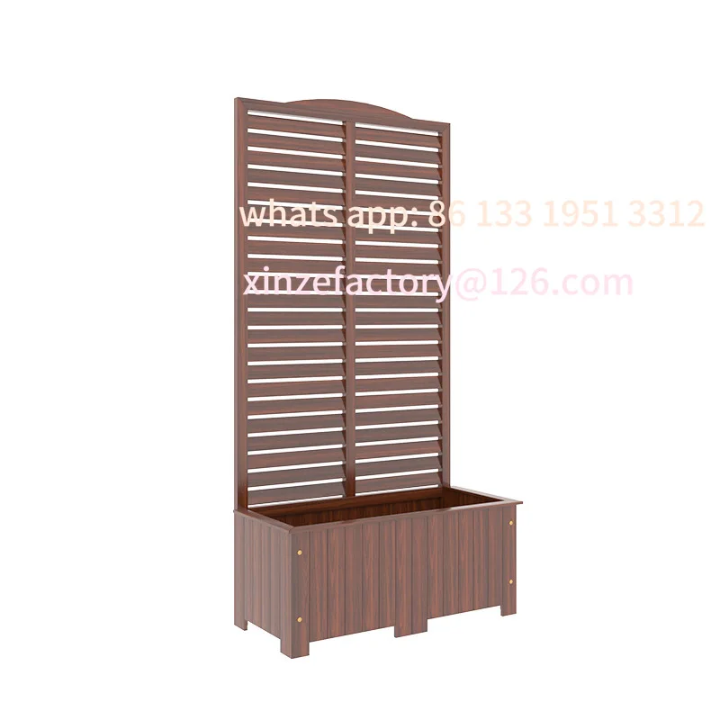

Outdoor flower box, preservative wood flower stand, can be planted, vine stand, garden fence, grid fence, courtyard arrangement,
