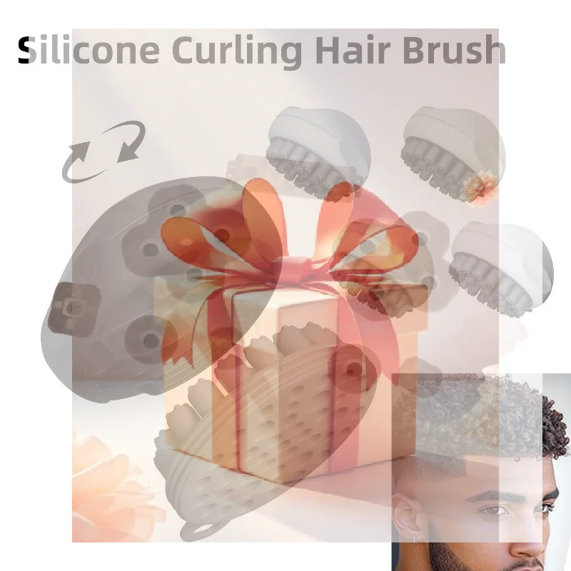 

Silicone Hair Curly Twist Magic Barber Brush African Coil Wave Dread Natural Hair Brush Hair Style Tool Salon Accessories