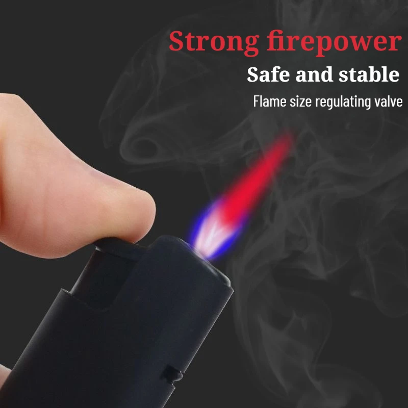 

New Matte Metal Shell Windproof Red Flame Lighter Durable Explosion-proof Inflatable Fashion Thin Style Simple Cigarette Lighter